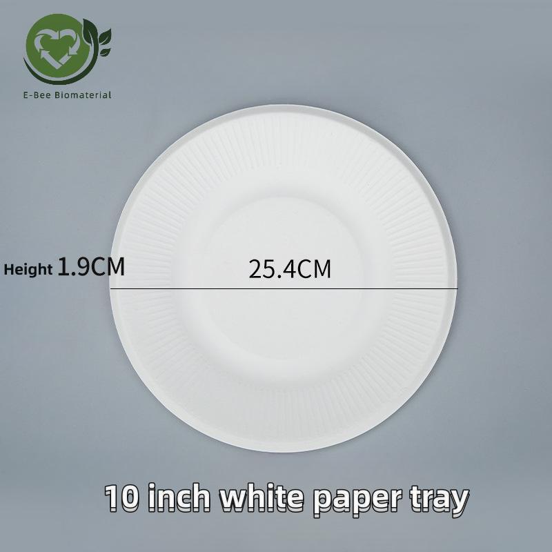 10 inchi White Bagasse Biodegradable Eco-Friendly Nzimbe mbale