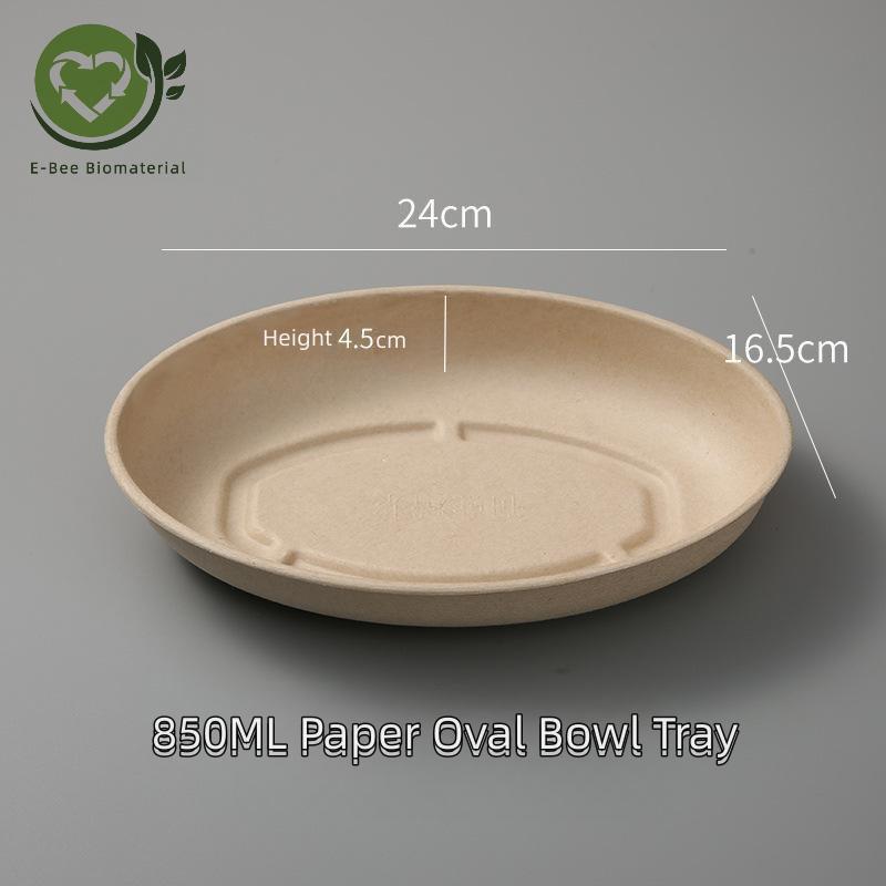 850ML Eco-friendly Paper Bowls fun Wara Cereals, Ipanu, Salads