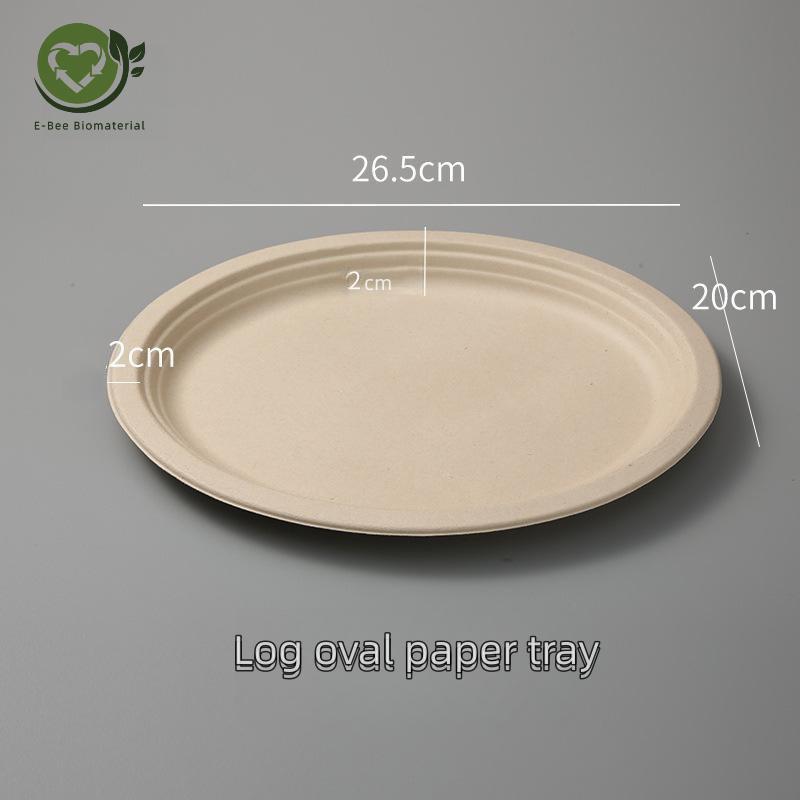 Compostable Paper Plate E-BEE Biodegradable Sugarcane Plate