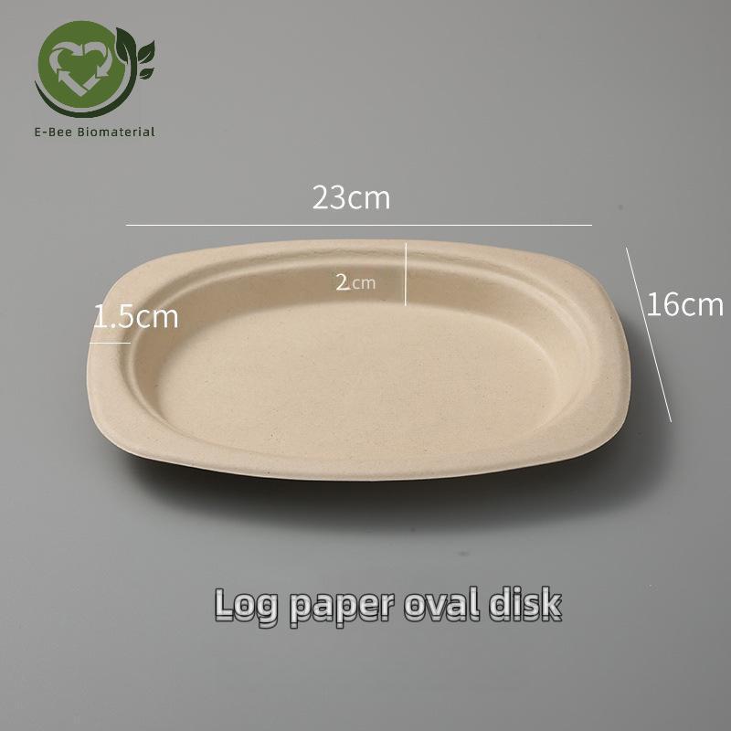 E-BEE Disposable Prandium Oval Paper Plates For Prandium